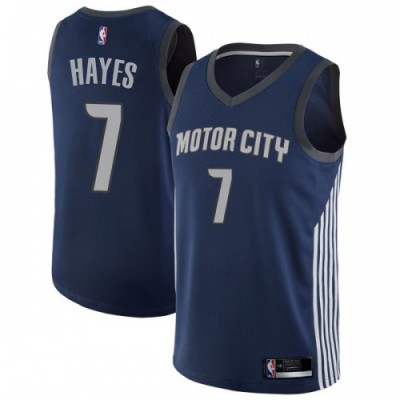 Nike Detroit Pistons #7 Killian Hayes Navy Youth NBA Swingman City Edition Jersey
